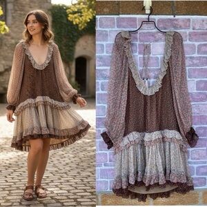 Zimmermann Eden Ruffle floral print dress size 8